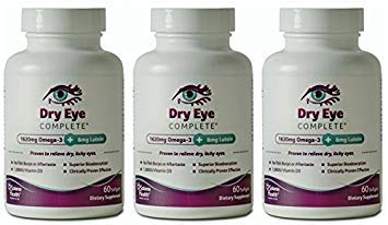 Suché oko Kompletní, Vhodné pro suché oči. Ultimate Vision Zdravotní složky: Omega-3, Omega-7, Lutein, Vitamin D3 (3 Měsíční dodávky)