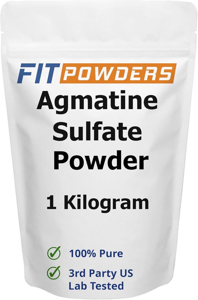 Agmatin sulfát prášek 1 kilogram (vícečetné velikosti) Síla a čerpadlo (oxid dusičitý) 100% čistý agmatin prášek, vegan, gluten- free
