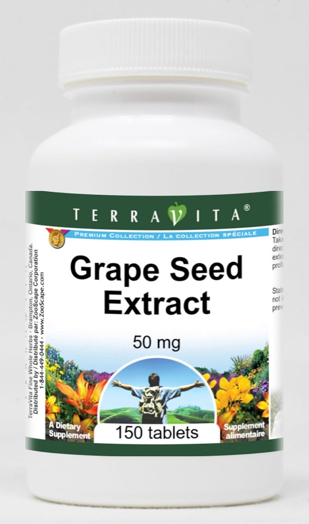 Grape Seed Extract - 50 mg (150 tablet, ZIN: 406583) - 2 balení