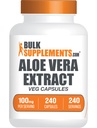 BulkSupplements.com Aloe Vera Kapsle - Aloe Vera Extract, Aloe Vera Dodatek - Bylinný dodatek, Gluten zdarma, 1 kapsle per Serving, 240 Veg Kapsle (Balení po 1)