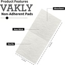 Sterilní non-adherent 3x8 Gauze Pads - Thick Non-Stick Wound Dressing 3 "x8" Individuálně zapečetěné 124; Vysoce absorbent obdélníkový bandáž 124; Bezbolestné odstranění (20)
