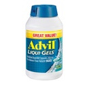 Advil Liqui- Gels Pain Reliever and Fever Reducer, Pain Medicine pro dospělé s Ibuprofen 200mg pro bolest hlavy, záda, menstruační bolest a kloubní bolest - 200 Tekuté plněné kapsle
