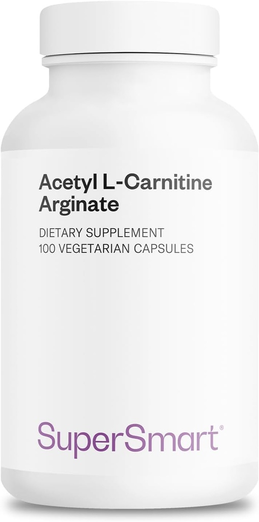 Supersmart - Acetyl L Carnitin Arginate 1000 mg / den - Aminokyseliny - Lidový dodatek mozku 124; Non- GMO & gluten zdarma - 120 Vegetariánské kapsle