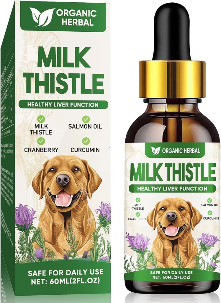Mléko Thistle pro psy, Extra síla Mléko Thistle dodatek, podporuje zdraví jater, čištění a detox, Jednoduše přidat do potravin