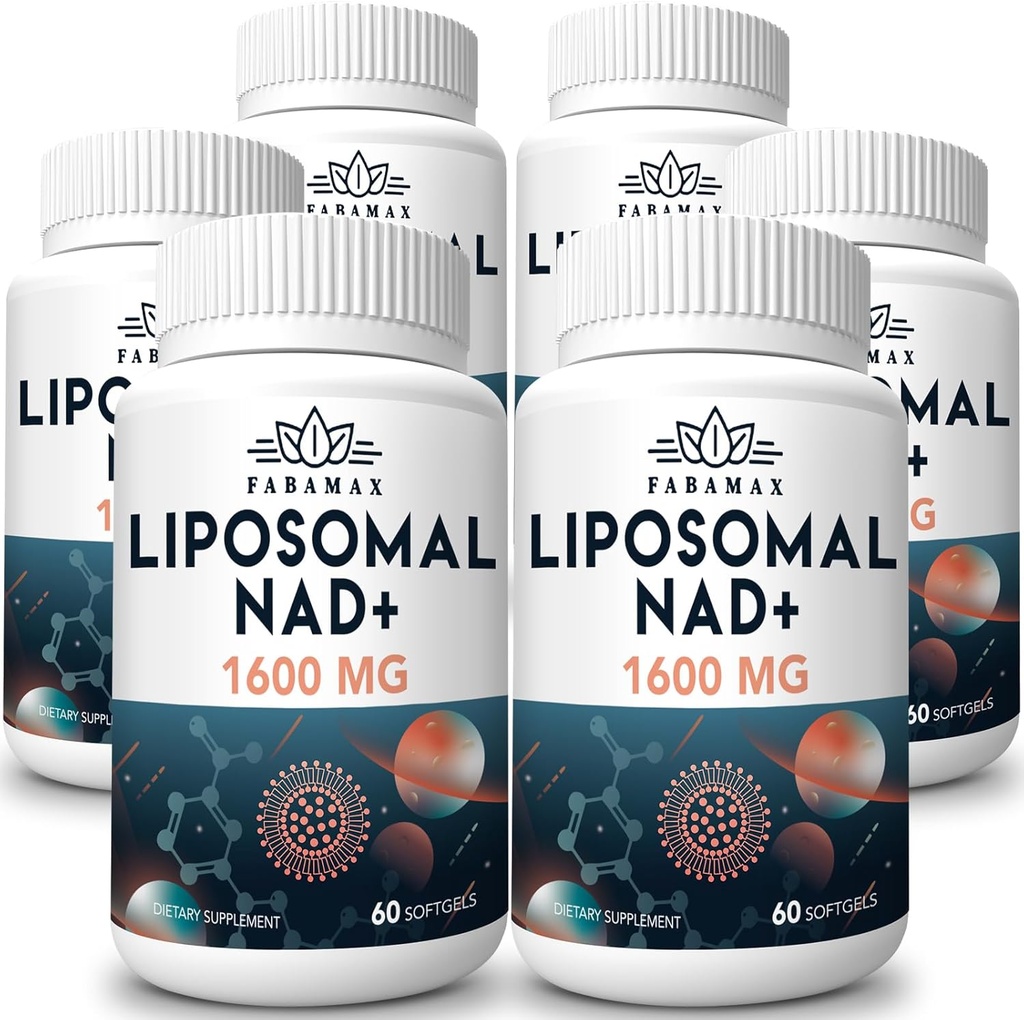 1600 mg Lipozomální NAD dodatek, 98% čistý NAD + dodatek, Superior Absorpce, Alternativa k nikotinamid Riboside nebo NADH k posílení NAD + pro stárnutí obrany, energie, dlouhověkost, 360 Softgels