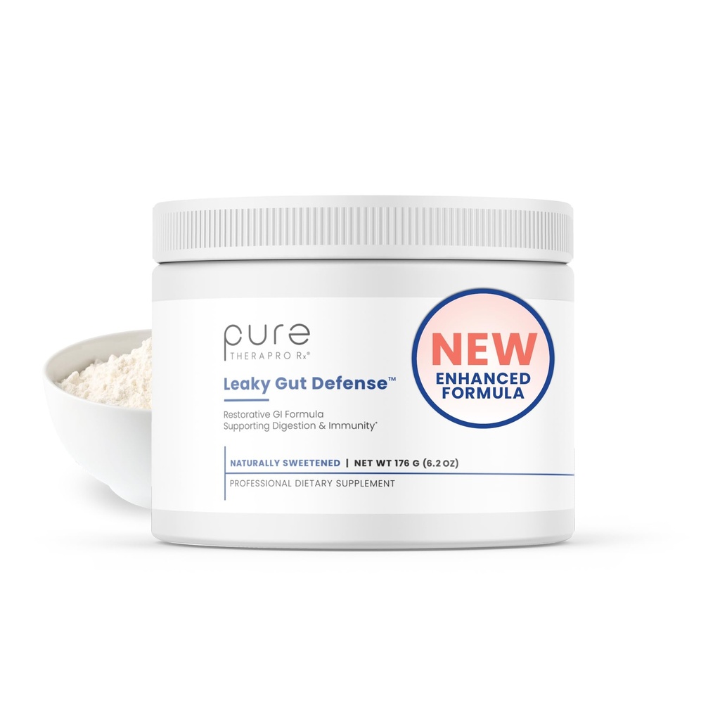Čistá terapeutická Rx Leaky Gut Defense - Gut Health Supplement with L-glutamine, Licorice Root Extract, Marshmallow Root, Aloe Leaf, Larch Arabinogalactan - Made in USA - 30 Servings Powder