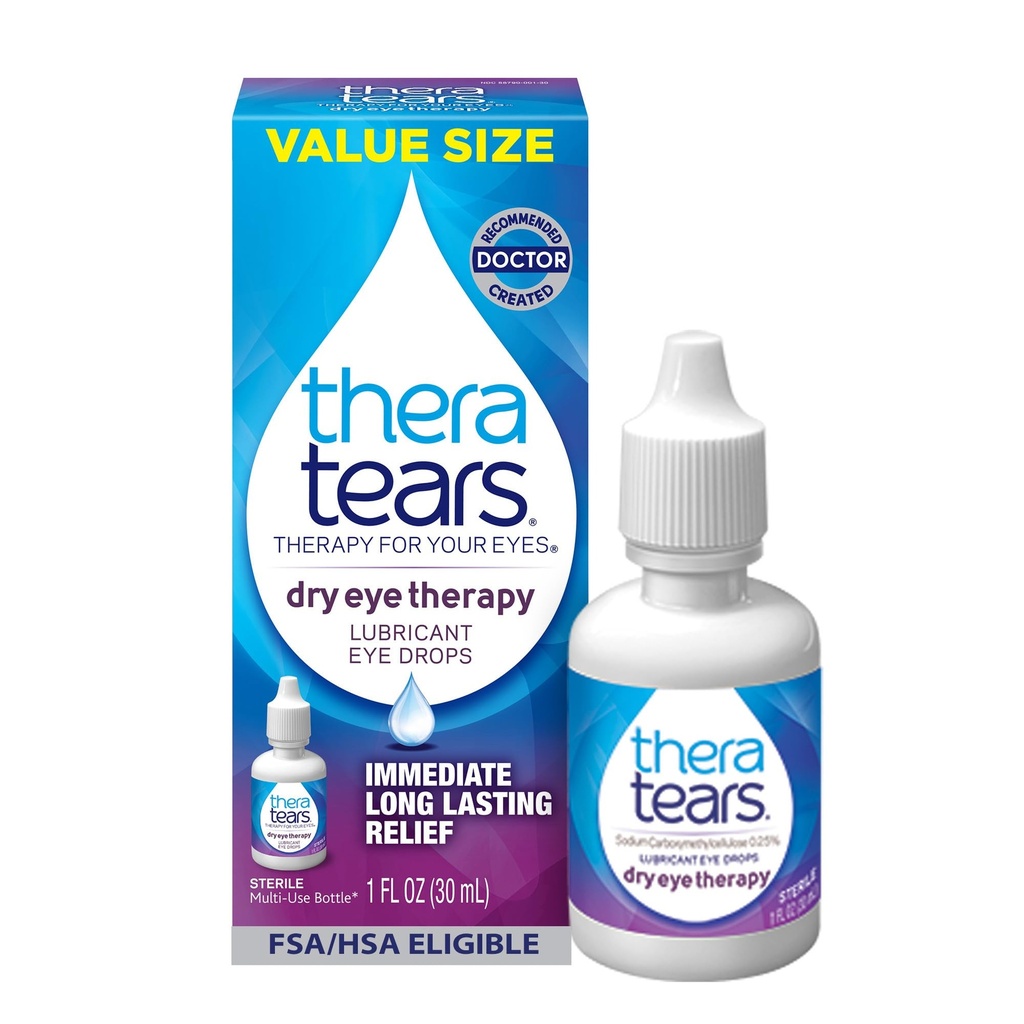 TeraTears Suché oční terapie Oční kapky pro suché oči, 1.0 Fl Oz