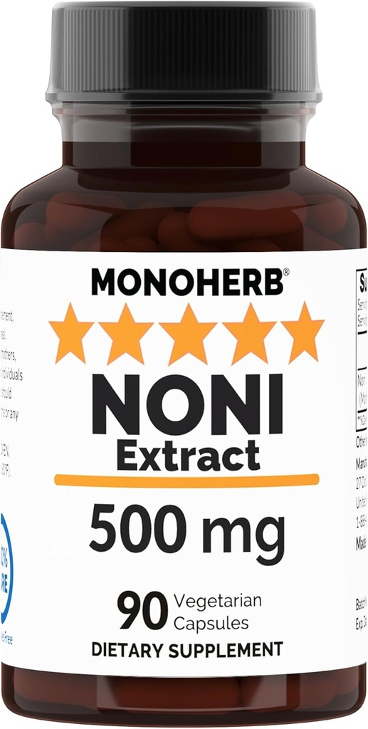 NONI Extract 500 mg - 90 Veg Kapsle - Morinda Citrifolia - 90 Servings