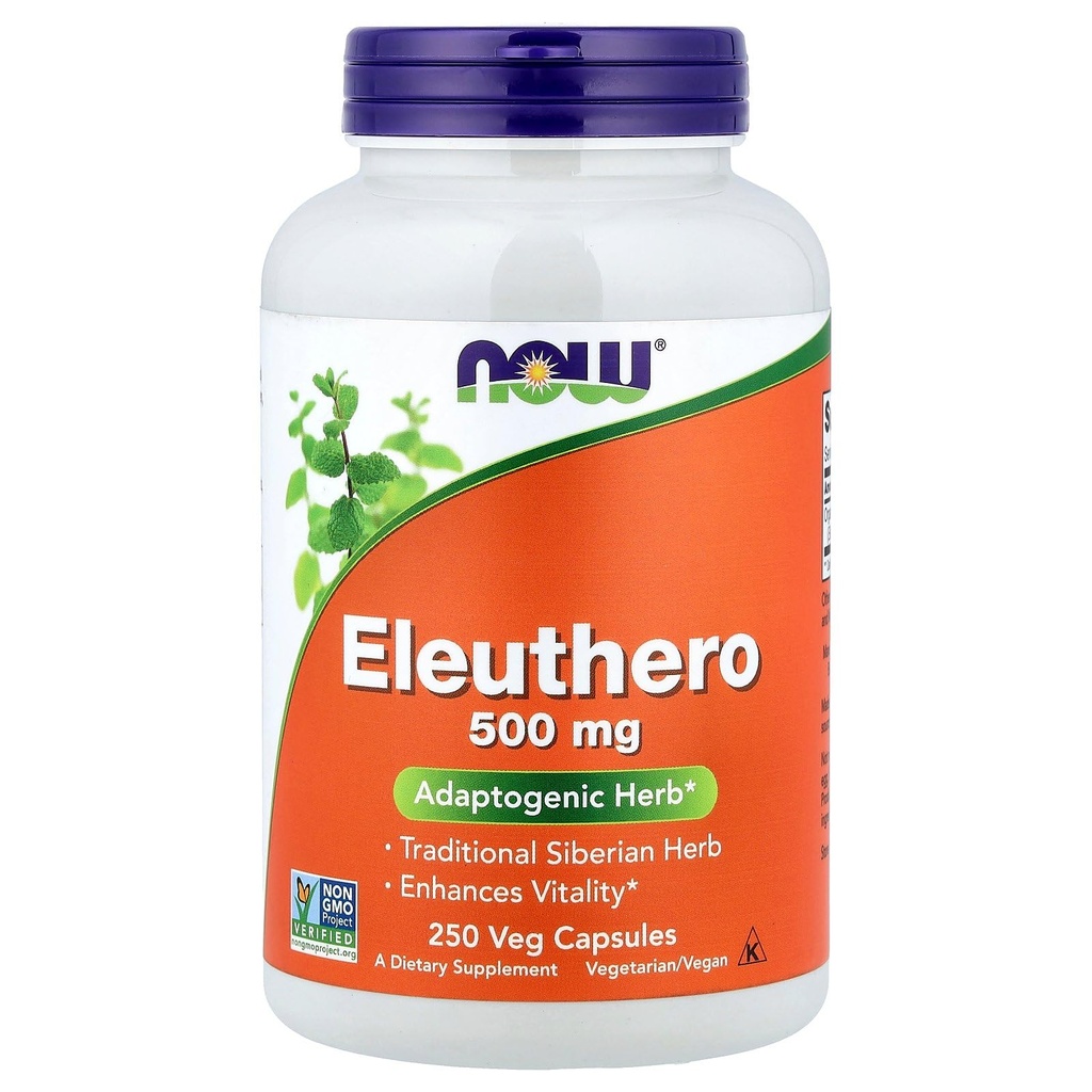 Eleuthero 500 mg nyní Foods 250 Caps