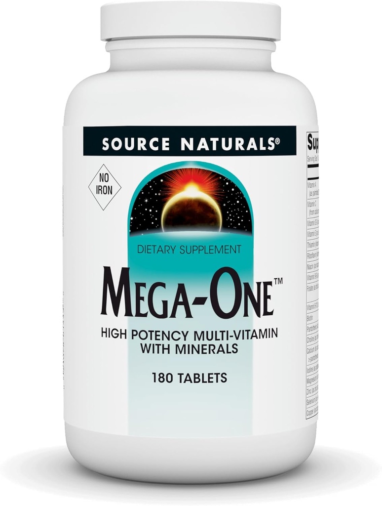 Zdroj Naturals Mega- Jeden muti- Vitamin s minerály, No Iron - 180 Tablety