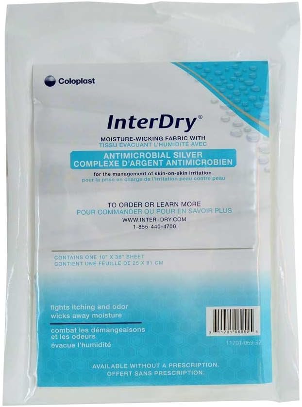 DSS Coloplast InterDry Textile s antimikrobiálním stříbrným komplexem 10 "x 36" (1Each)