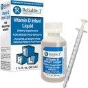 Reliable-1 Laboratories Infant Liquid Vitamin- D Kapky (přírodní ovocné aroma) Cukr & Alkohol zdarma, pro kojenecké děti 0-12 měsíců a nahoru