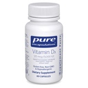 Čisté enkapsulace Vitamin D3 125 mcg (5000 IU) - dodatek k podpoře kosti, kloubu, prsu, srdce, kolonu a imunitního zdraví * - s vitaminem D - 60 Kapsle