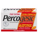 Percogesic Extra Strength Acetaminofen & Difenhydramin Pain Relief, Fast- acting Aspirin- Free Fever Reducer & Antihistamin, 60 Počet