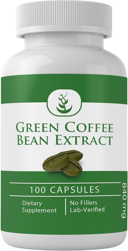 PURE Original INGREDIENTS Green Coffee Bean Extract, (100 kapslí) Vždy čisté, žádné přísady nebo plnidla, Laboratorní ověřené