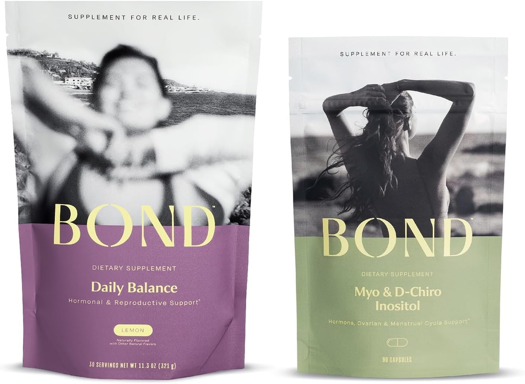 BOND Daily Balance a Myo- Inositol & D- Chiro Inositol Kapsle Bundle: Hormon Balance a zdravá podpora pro ženy