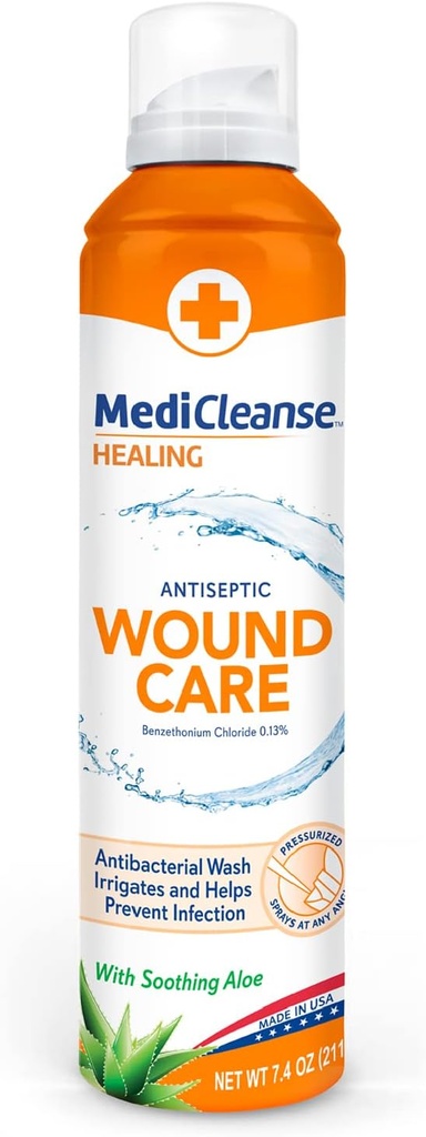 První pomoc Antiseptická rána Péče, Prevents Infekce, Pomáhá Heal Cut, Scraps a Minor Burns, 7.4 oz. Spray Can... Vyrobeno v USA