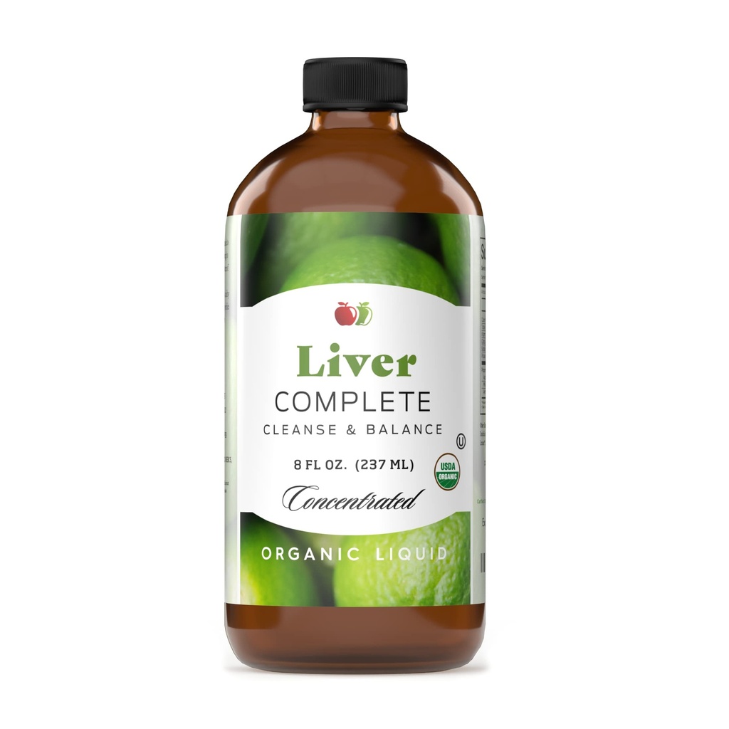 Játra Kompletní 8 oz Organic Liquid Concentrate - Játra čištění a trávicí bittery Ocet dodatek