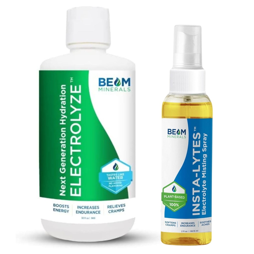 Beam Minerals Electrolyte Imbalance Solution Electrolyze and Insta- Lytes Natural Liquid Electrolytes 2oz
