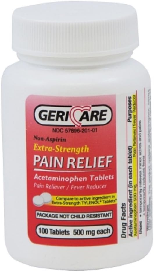 McKesson 60- 201- 01 Relief Pain Tablet 500 mg Síla - 12 Lahviček