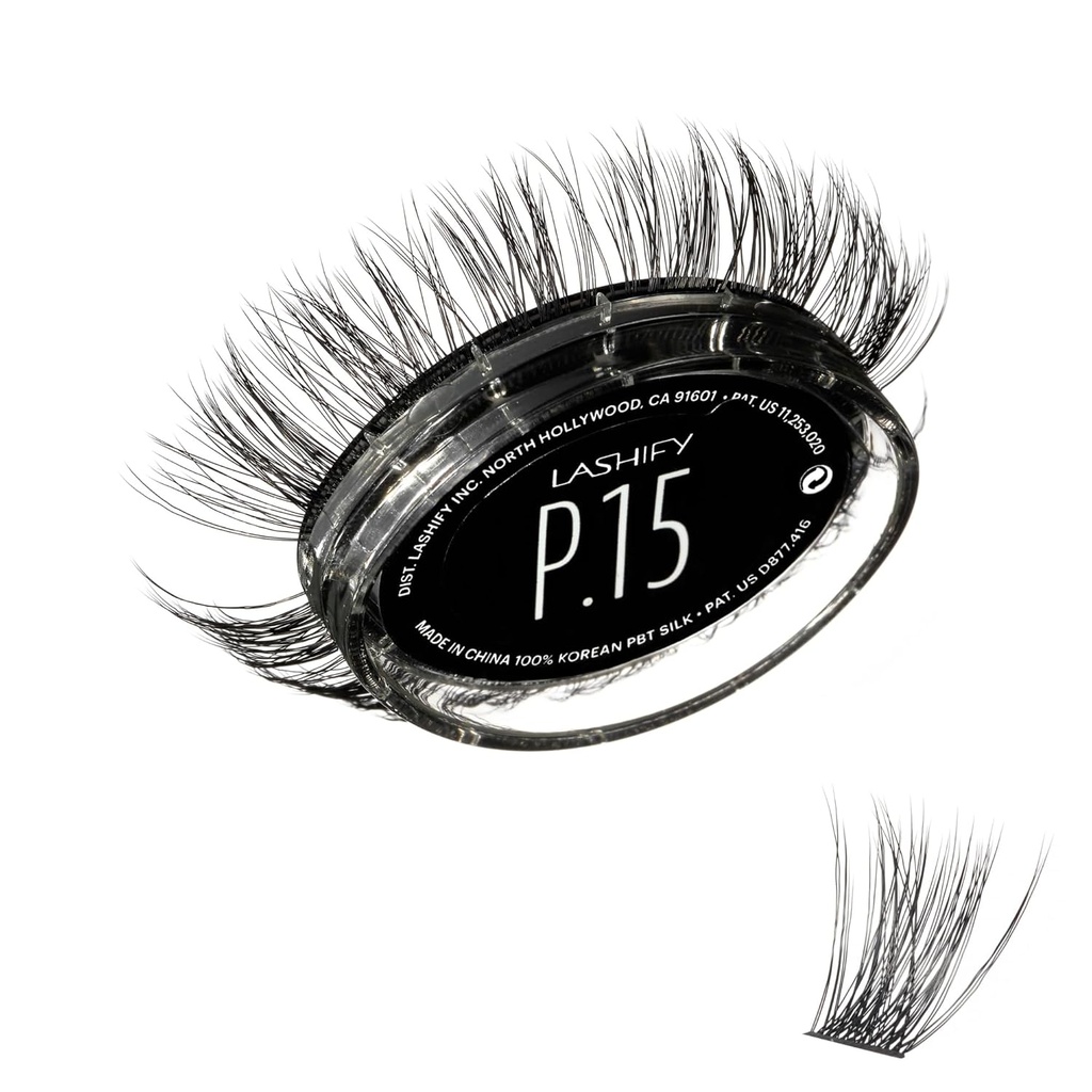 Lashify Plushy 15mm Gossamer řasy v černé, snadné DIY falešné řasy pro objemný, ale stále přírodní vzhled