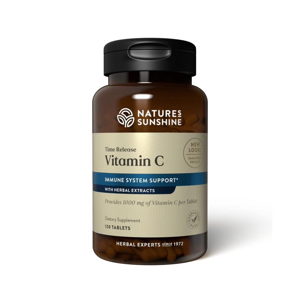 Natures Sunshine Vitamin C Time Release, 1000 mg, 120 Tablet current 124; Podporuje imunitní systém a utěsnění nebezpečné volné radikály