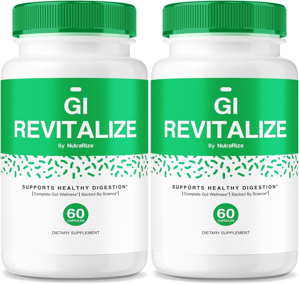 (2 Pack) GI Revitalize - GI revitalize Pro pilulky na podporu zdravé trávení, GI revitalizovaný pokročilý vzorec pro Gut zdraví, GI Revitalizer Maximální Pevnost Dodatek Review (120 Kapsle)
