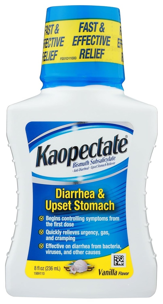 Kaopectate Multisymptom Relief for Diarhea Upset Stomach in Vanilla, 8 Fl Oz