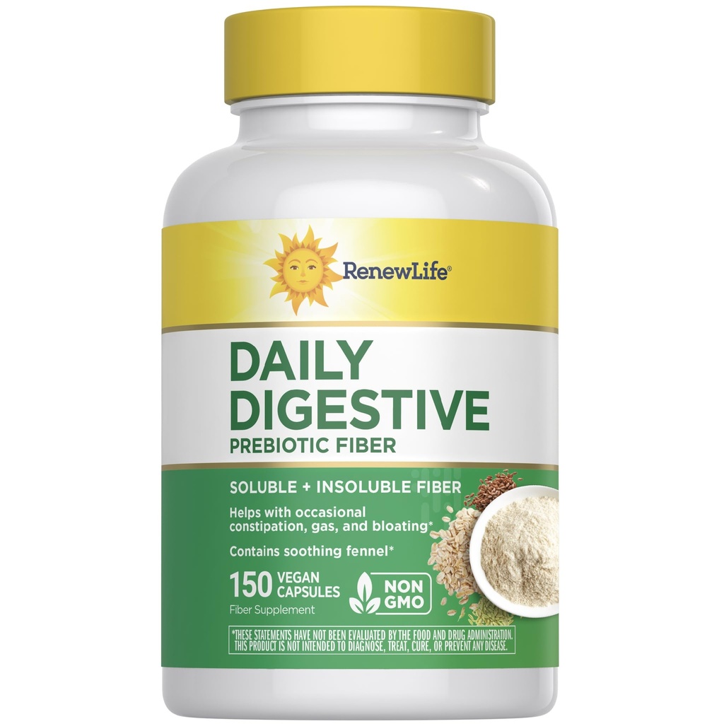 Reew Life Adult Daily Digestive Prebiotic Fiber, 150 Vegetariánské kapsle (Balík květen Vary)