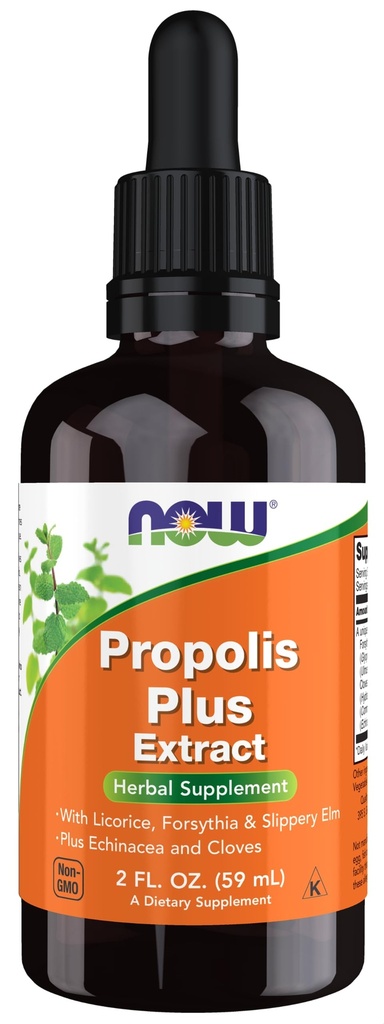 Nyní Potraviny doplňky, Propolis Plus Extract Liquid s kapátkem, Bylinný dodatek, 2-Ounce