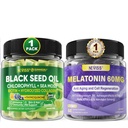 NEVISS Melatonin 60 mg Žvýkačky + Žvýkačky z černého semene