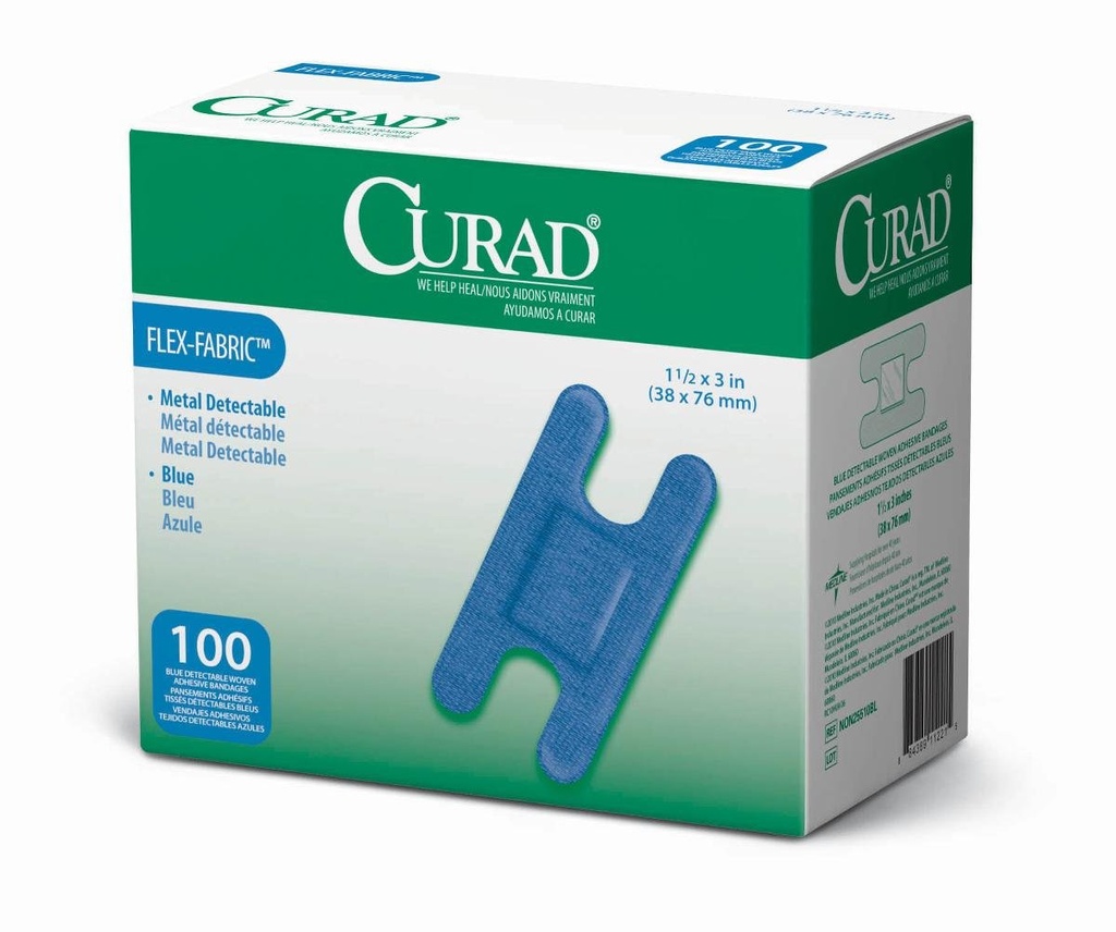 Curad Knuckle, Tfile Blue Detectable Bandage, 100- Počet