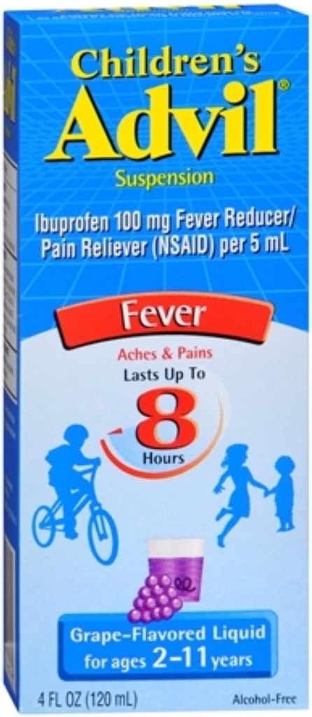 Advil Children 's Suspension, Grape 4 oz (balení po 6)