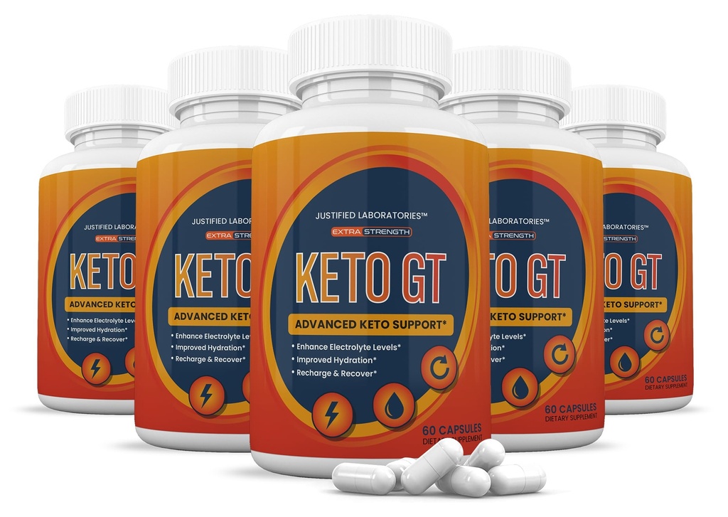 (5 Pack) Keto GT Keto pilulky 1275MG Nová a vylepšená formule obsahuje jablečný ocet extra panenský olivový olej prášek zelený čaj list 300 Kapsle