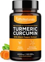 PhiNaturals Kurkumin dodatek s Black Pepper Extract - 4200 mg Celý Curcuma Root Ekvivalentní per 3 Kapsle Serving - Tumerické pilulky