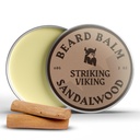 Striking Viking Beard Balm pro muže - Leave in Beard Conditioner - Styling Balm Vyrobeno s přirozeně odvozené máslo, Argan & Jojoba Oils (2 Ounce (balení po 1), Sandalwood)