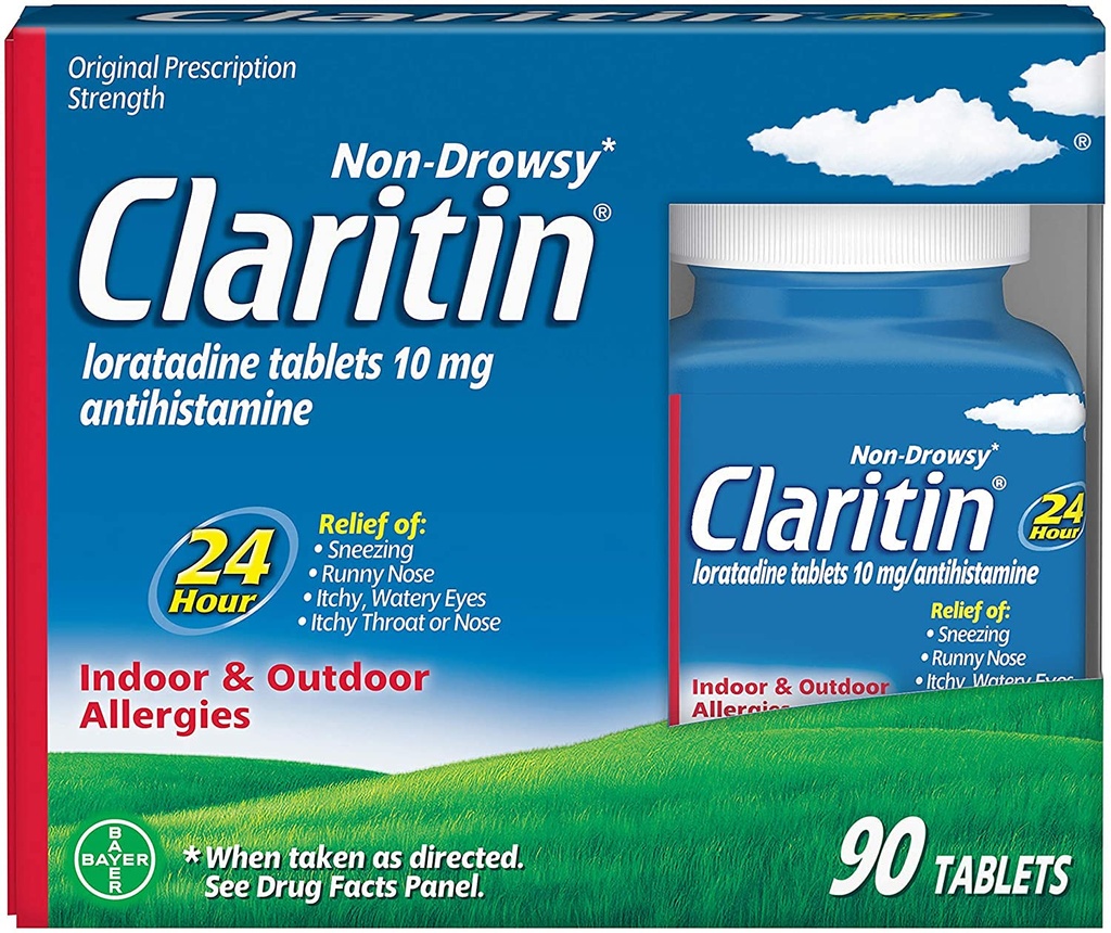 Claritin Indoor & Outdoor Alergics Relief, 90- Tablety