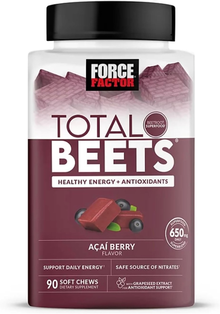 Bling Pire Faktor Total Beets, Health Energy Supplement, Beet Root Superfood Soft Chews, Acai Berry (90 ct.)