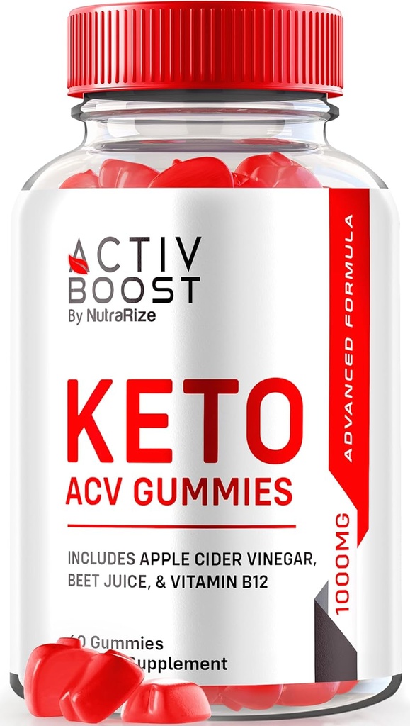 NutraRize Activ Boost Keto ACV Gummies - Keto doplněk pro pokročilou hubnutí, maximální síla, Gomitas Recenze (60 Gummies)