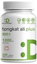 Tongkat Ali Extract 300: 1 s Horny Kozí tráva 1,100mg - indonéský Longjack Eurycoma Longifolia Root - extra síla Bylinný dodatek pro energii
