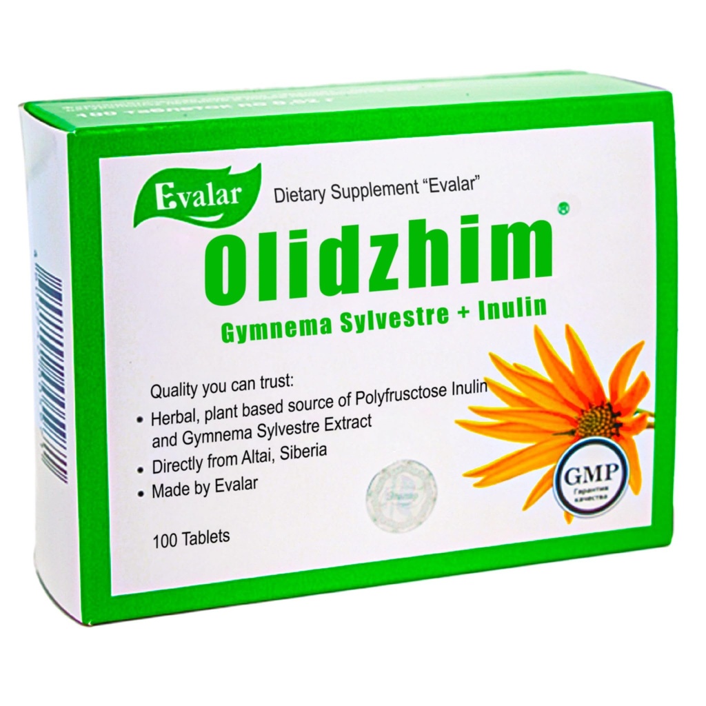 Evalar Gymnema Sylvestre Inulin Olidzim Herb 100 Tabs Altai Siberia