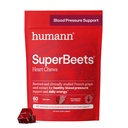 Humann SuperBeets Heart Chews, Beet Root Powder Support Energy Supplement, Oxid dusičný a krevní tlak podpora, Grape Seed Extract & Non- GMO, Heart Health, Pomegranate Berry Flavor, 60 Počet
