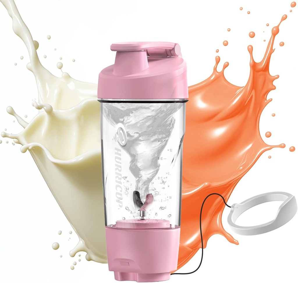 Hurricup 22 Oz Protein Shaker Lahvička pro proteinové směsi, BPA zdarma Protein Shaker Cups pro protein shakes, Syrovátka Powder Smoothie Cup pro předcvičení Mixer Lahvička, Gym příslušenství pro ženy & Muži, Pink