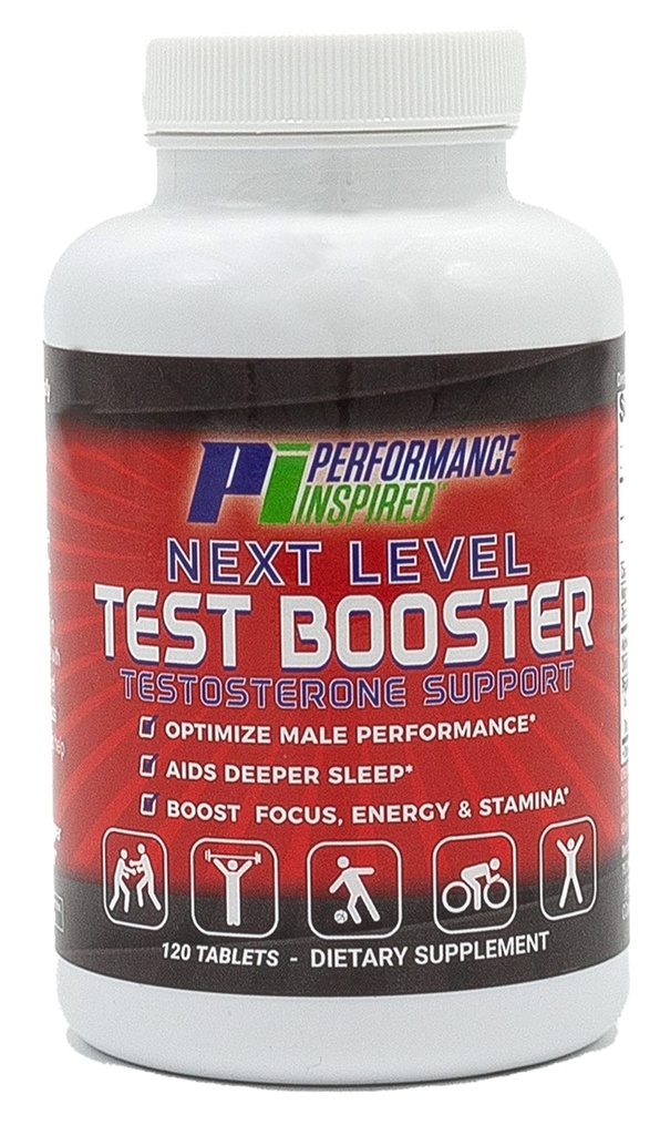 VÝKONNOST INSPIRED Next Level Test Booster - Testosteron Support - Ashwagandha Root Extract - Energy, Stamina & Recovery - 120 Počet