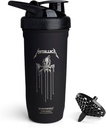 Smartshake Rockband Reforce Stainless Steel Shaker Bottle 900 ml OF 124; 30 oz - Leakproof Screw-on Lid - BPA Free - Non Izolated - Unisex (Metallica, Scary Guy Logo)