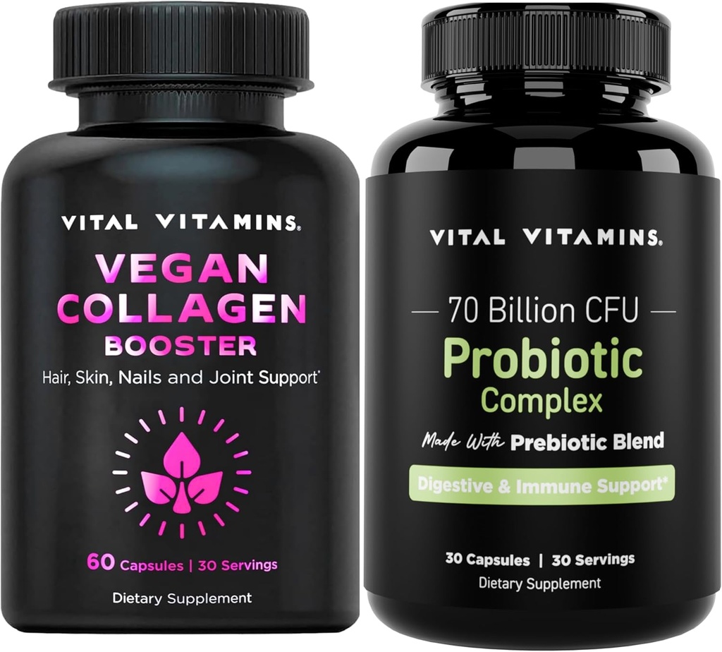 Vitální vitamíny Vegan Collagen Booster + Probiotický komplex