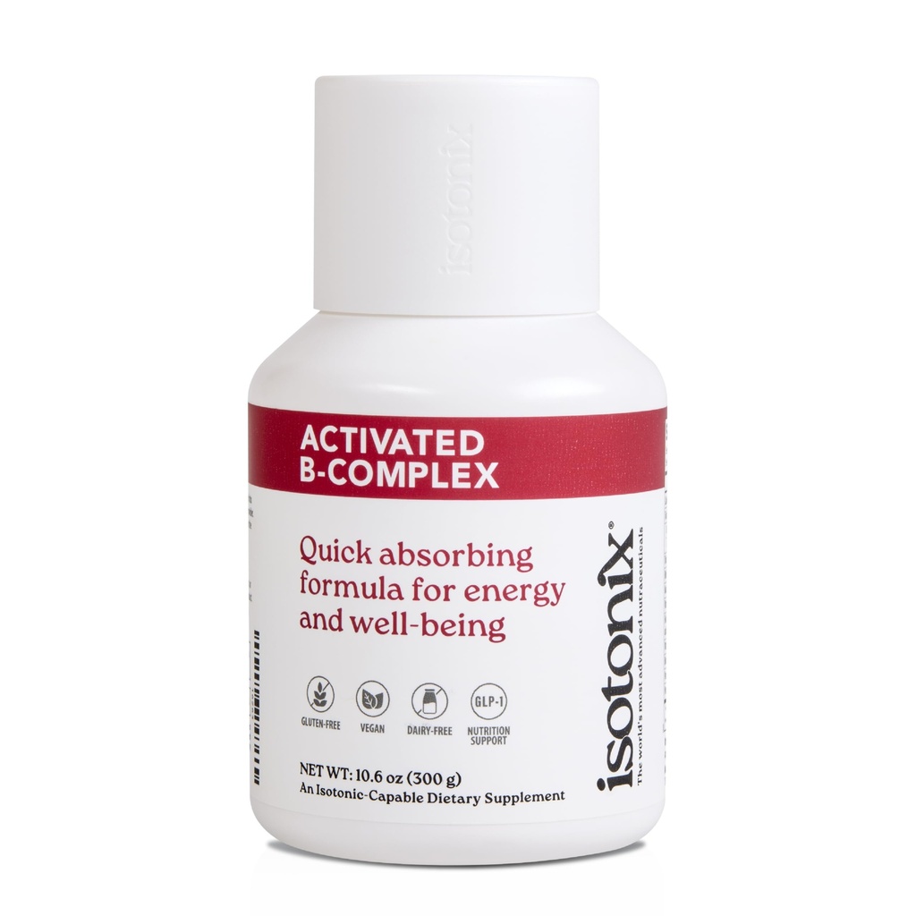 Isotonix Activated B Complex - Vegan B vitamin dodatek pro energii, stres a nervové systémy Zdraví - Isotonický Nápoj Formule - 90 Služební