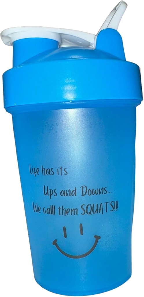 Lahvička s proteinem ShakelITE - 13oz BPA-Free Milender s bezpečným Leak- Proof Lid & Mixing Ball - Ideální pro posilovnu, Fitness, a On- the- -doe Nutrition BLUE