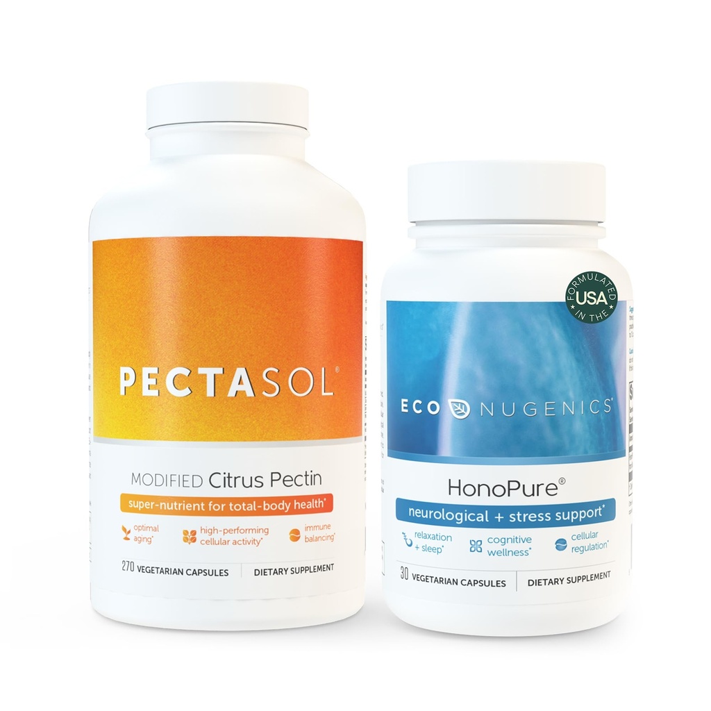 EcoNugenics Ultimate Cellular Health & Immunication Support Pack 124; HonoPure - Magnolia Bark Extract, 120 Kapsle 124; PectaSol- C Modifikované Citrus Pectin, 270 Kapsle Bundle