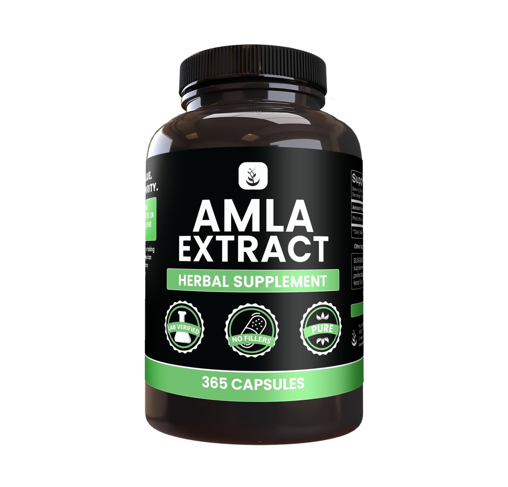 PURE ORIGINAL INGREDIENTS Amla Extract (365 Kapsle) Ne hořčík nebo rýžové plnidla, Vždy čisté, Laboratorní ověřené